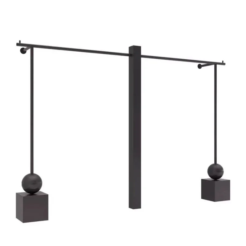 Clothing store display rack, thickened matte black hanger on the wall, special shelf for women's clothing store, floor-to-ceilin