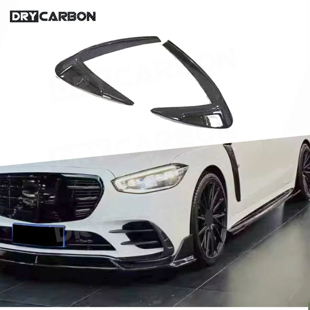 

Front Fog Lamp Air Vent Trims Knife Strips for Benz S Class W223 S450 S500 Sport 2021-2023 FRP Body Kits Carbon Fiber Body Kits