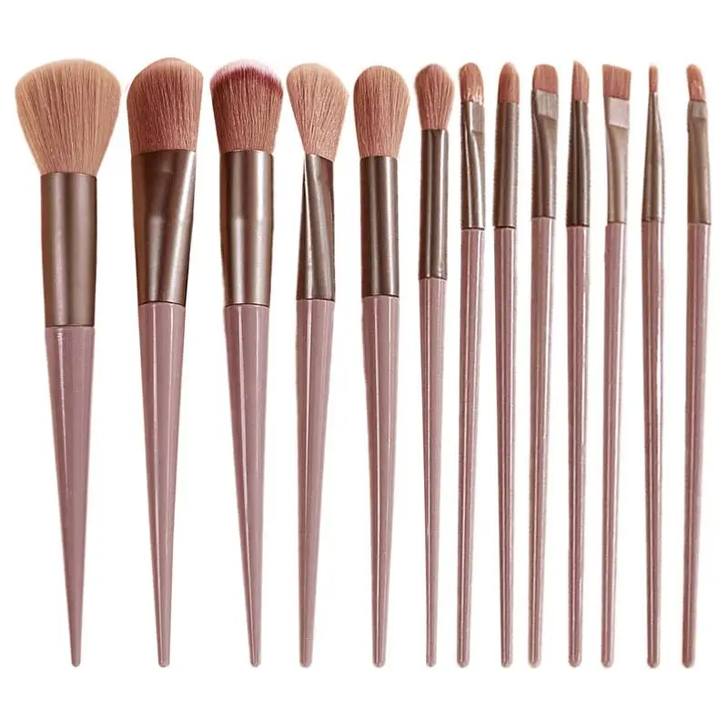 13 pçs conjunto de escova de maquiagem super macio conjunto completo de iniciante de pó multifuncional blush escova rosto escova de maquiagem ferramenta