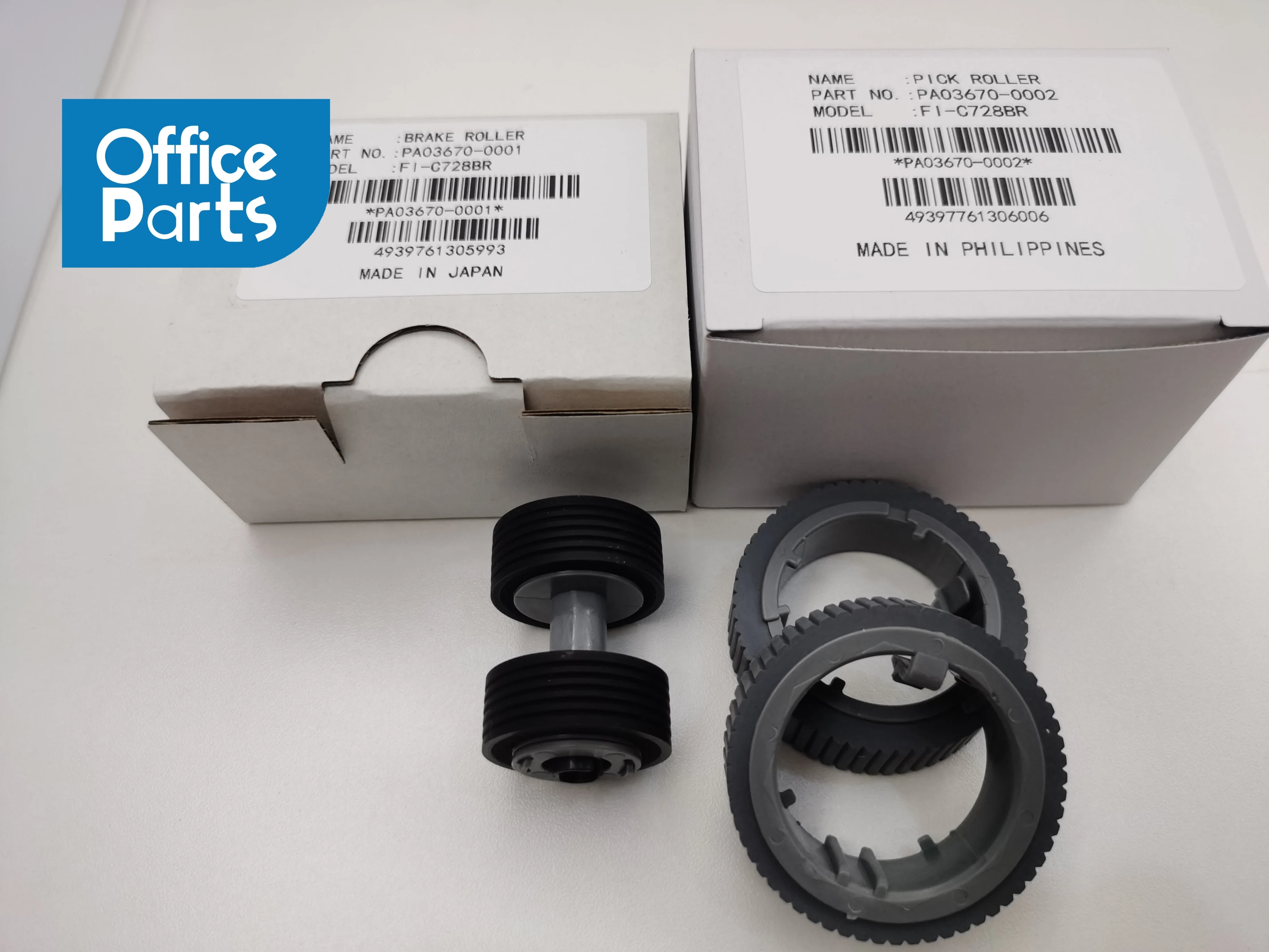 

5sets PA03670-0001 PA03670-0002 Pickup Brake Roller for Fujitsu fi-7160 fi-7180 fi-7260 fi-7280 fi-7300NX fi-7140 fi-7240