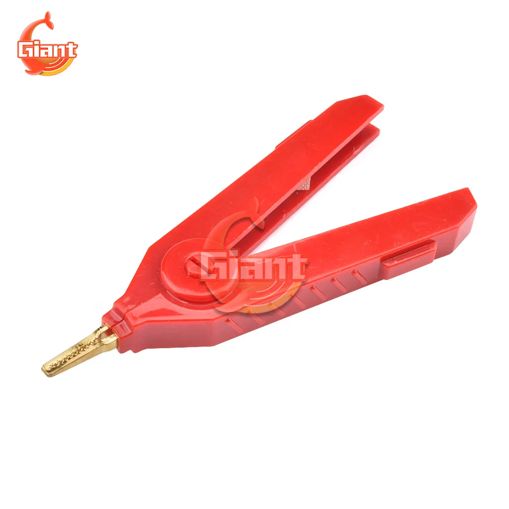 1PCS Alligator Clip 90mm Kelvin Copper Gold Plate Clip LCR Test Clip Grey Black Red For Precision Instruments Diy