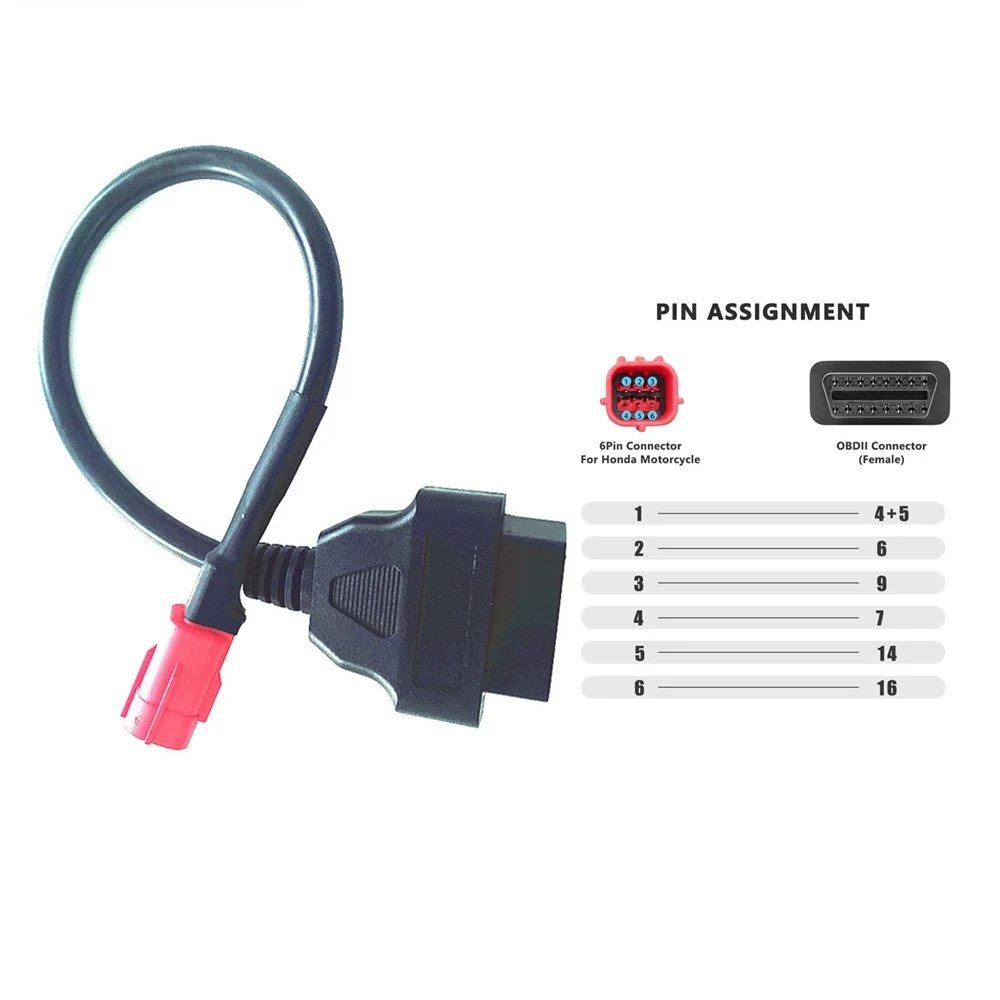 El último conector de Cable de motocicleta para YAMAHA/SUZUKI/Kawasaki/HONDA/Delphi/Ducati adaptador de 3 pines/4 pines/6 pines línea de Cable OBD2