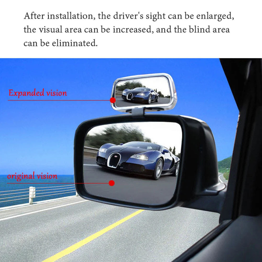 Car Reversing Mirror Blind Spot Mirrors for Cars Adjustable Car Auxiliary Universal Wide Angle Side Mirror Coach Car Mirror