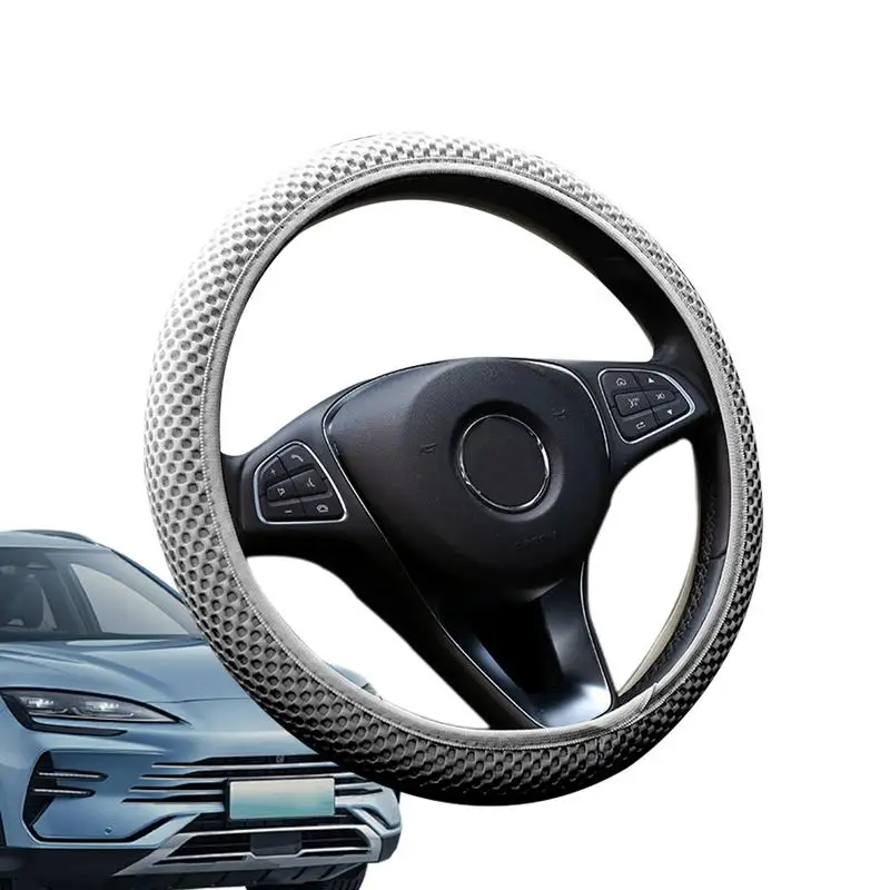 Steering Wheel Cover Decorative Car Wheel Mesh Cover Decorative Mesh Sweat-Absorbent Breathable Steering Wheel Wraps For Truck