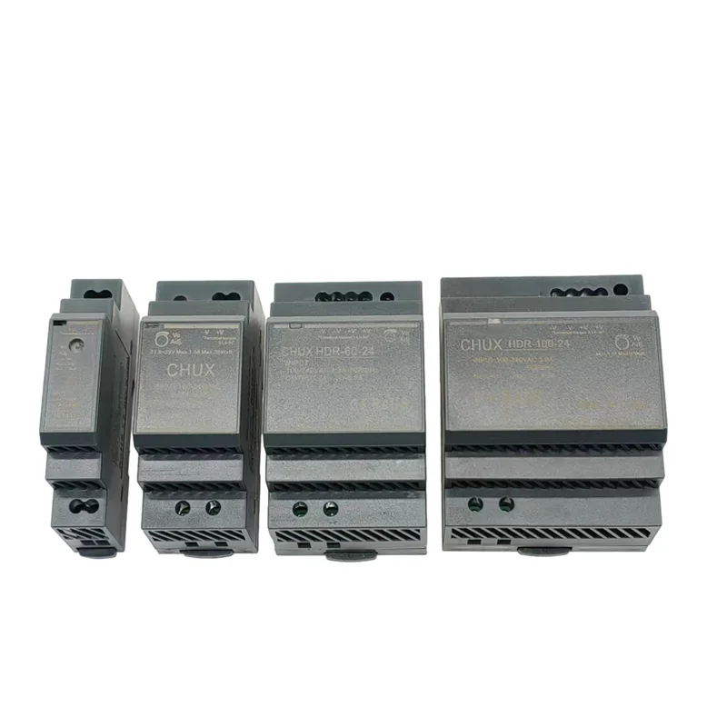 CHUX Ultra Slim 15W 30W 60W 100W Switching Power Supply HDR Din rail Series DC 5V 12V 15V 24V 36v Step Shape SMPS PSU