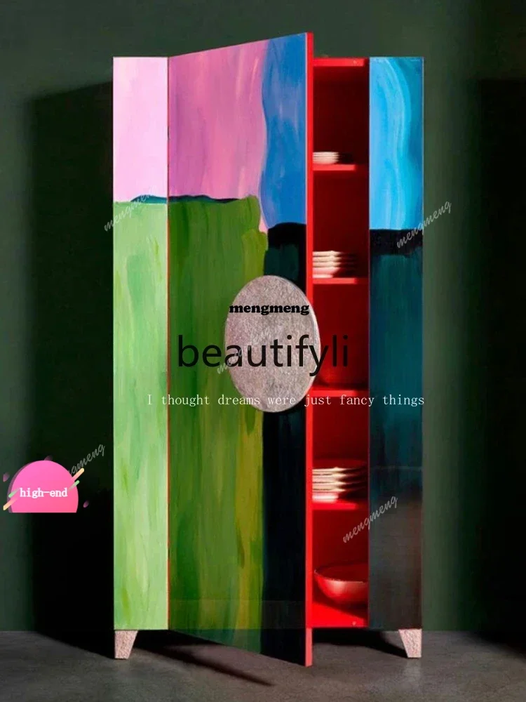 

Средневековый художественный шкаф для мастер-живописи, шкафчик для дома, дизайнерская мебель из массива дерева, ясеня