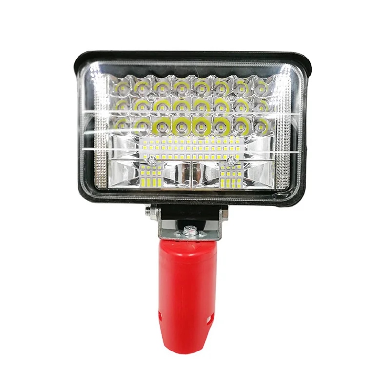 Luz de trabajo LED portátil A96I para batería de 12V, linterna ajustable de 7200LM 144W, luz de inundación alimentada por batería inalámbrica
