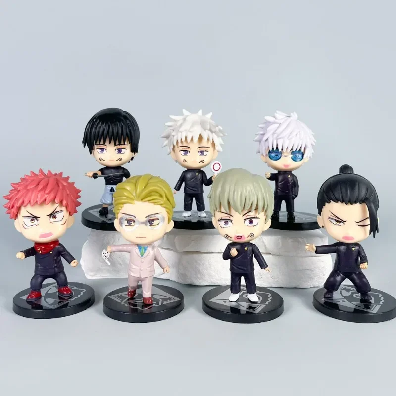 

HOT 7pcs/set Jujutsu Kaisen anime Gojo Itadori Nanami figure action figures statue Figurine Collection Model Toys Gifts for Boy