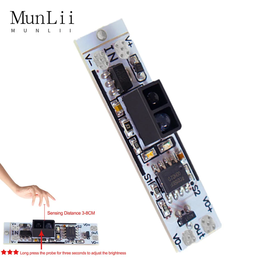 Short Distance Scan Sensor Sweep Hand Sensor Switch Module 36W 3A Constant Voltage for Auto Smart Home Compatible XK-GK-4010A