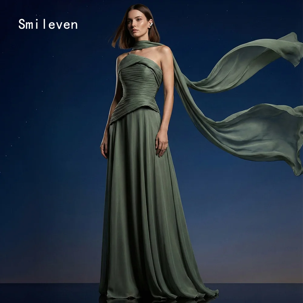 

Smileven Luxury A Line Prom Dress Illusion Strapless Evening Gowns Noval Waist Cinching Occasion Dress Customized 2026