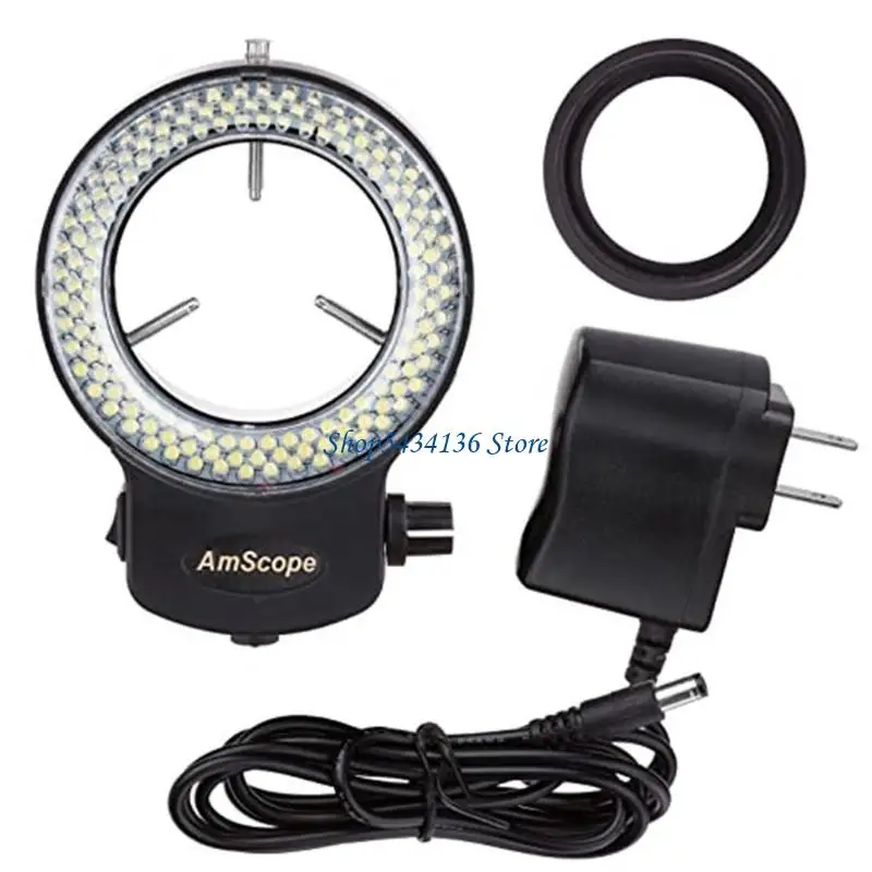 H7ED 144 LEDs Ring Light Lamps AC100V-240V with Power Adapter EU-/US Plug 2.4inch Mounting Diameter