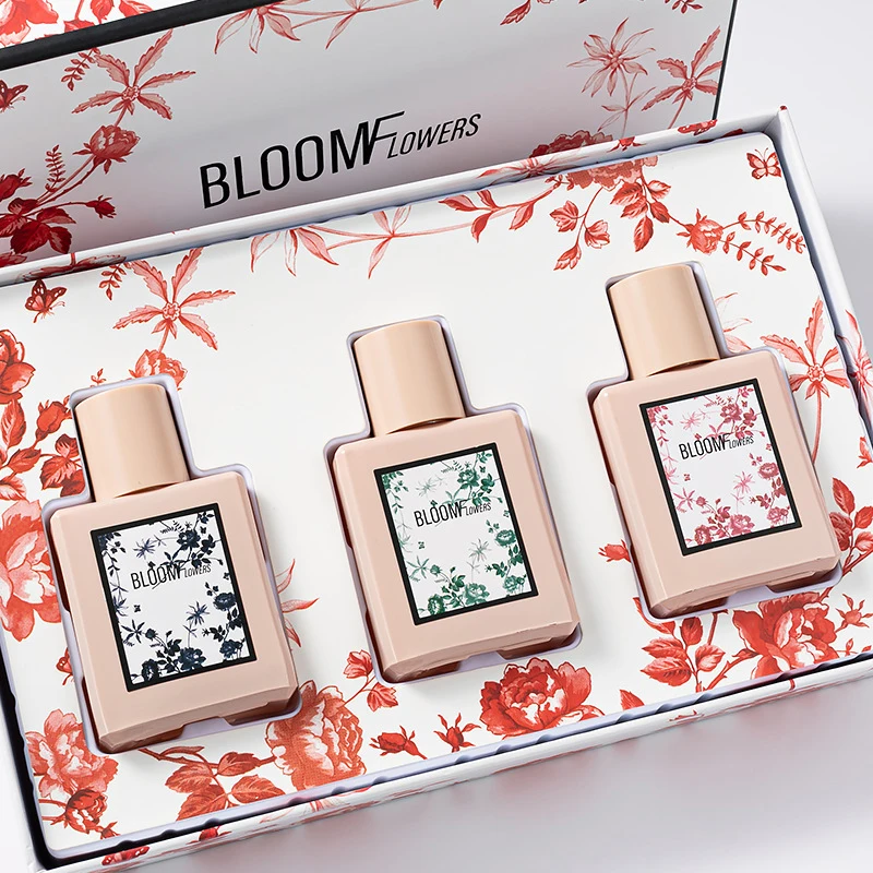 3pcs Perfume Set Long-lasting Fragrance Flower Joy Bloom Flower Floral Scent Eau De Toilette Valentine Day Gift Bloom charm