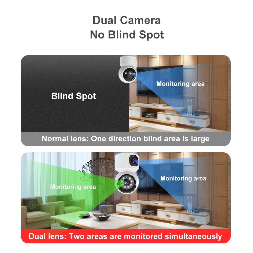 Sim Card 4G Camera Indoor 4MP Dual Lens Dual Screen Baby Monitor Auto Tracking motion Detection Home Secuiryt Video Surveillance