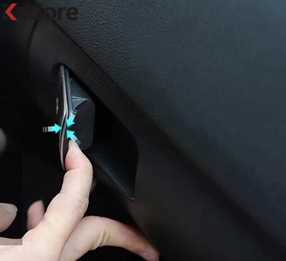 For Volkswagen Golf 7 MK7 2013-2018 Stainless Steel Car Driving Side Inner Glove Storage Box Handle Cover Trim Car Accessories