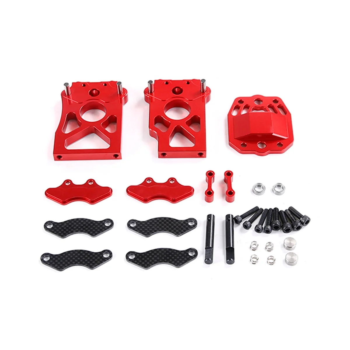 For 1/5 Losi 5Ive-T Rovan Lt Kingmotor X2 Fid Ql,Rofun Racing Alloy Differential Gear Bracket Kit 87145071,Red