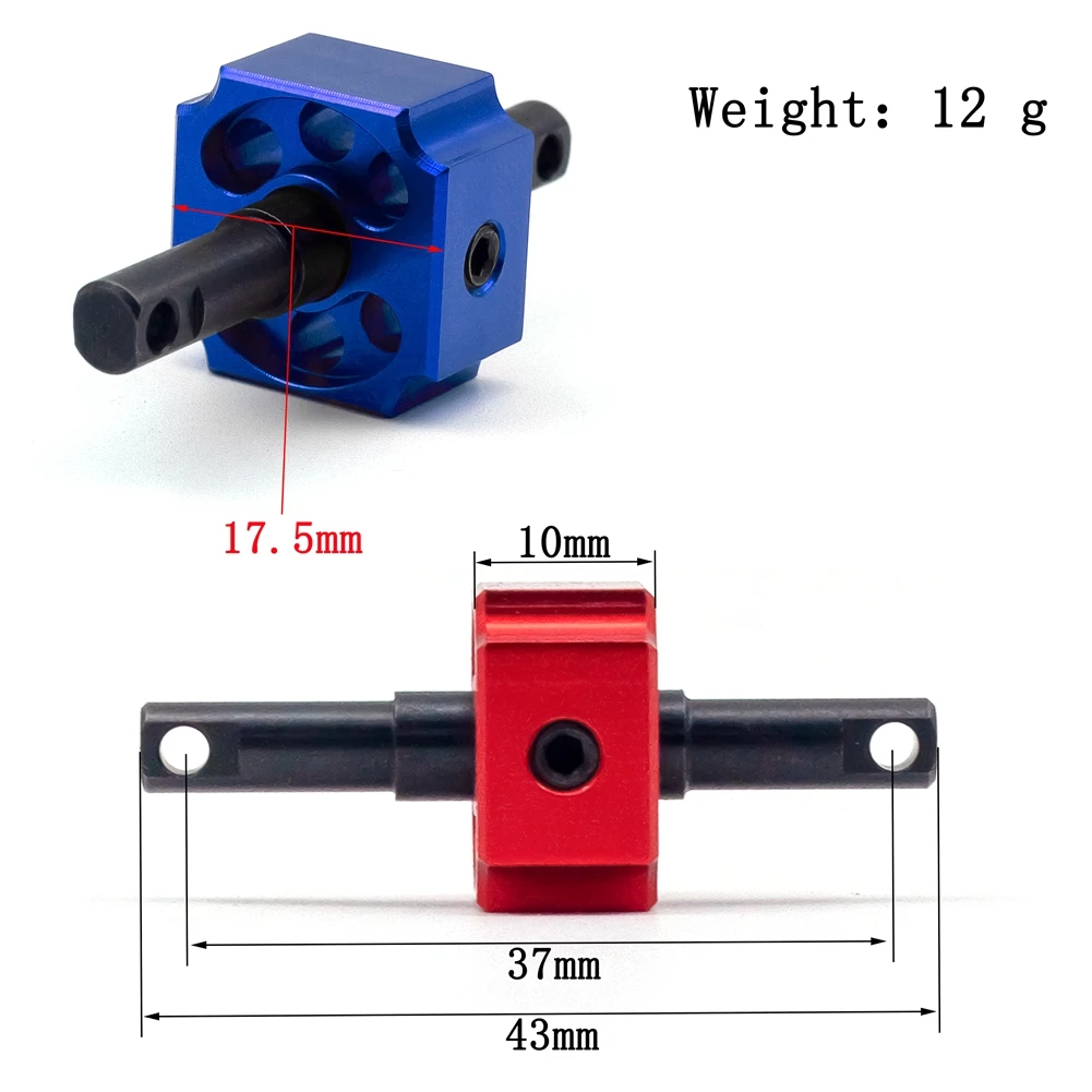 โลหะ Differential Locker Spool สําหรับ Traxxas Drag Slash 1967 Chevy C10 1/10 RC ลากรถบรรทุกอัพเกรดอุปกรณ์เสริม, สีแดง