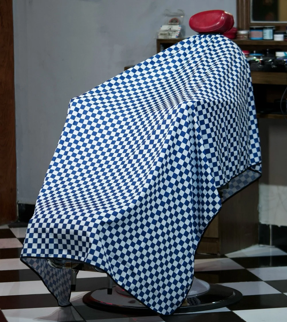 

Chessboard Pattern Hair Cutting Cape Waterproof Barber Haircut Collar Apron Hairdressing Cape Professional Salon Accessories