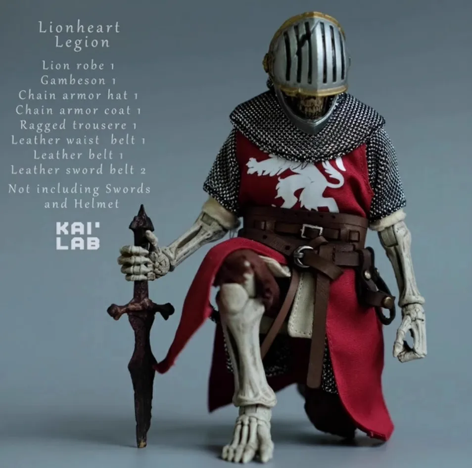 

KAI LAB 1/12 Soldier Four Knights Skeleton Lionheart Legion Clothing Accessories Kit Fit 7'' Action Figure Toy In Stock