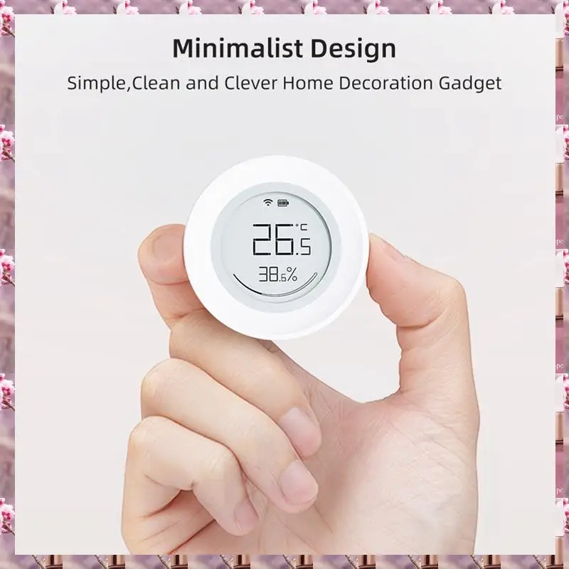 2025 Temperature And Humidity Sensor Graffiti Zigbee Intelligent Sensor E-Ink Screen Detection App Remote Control Sensor,Tempera
