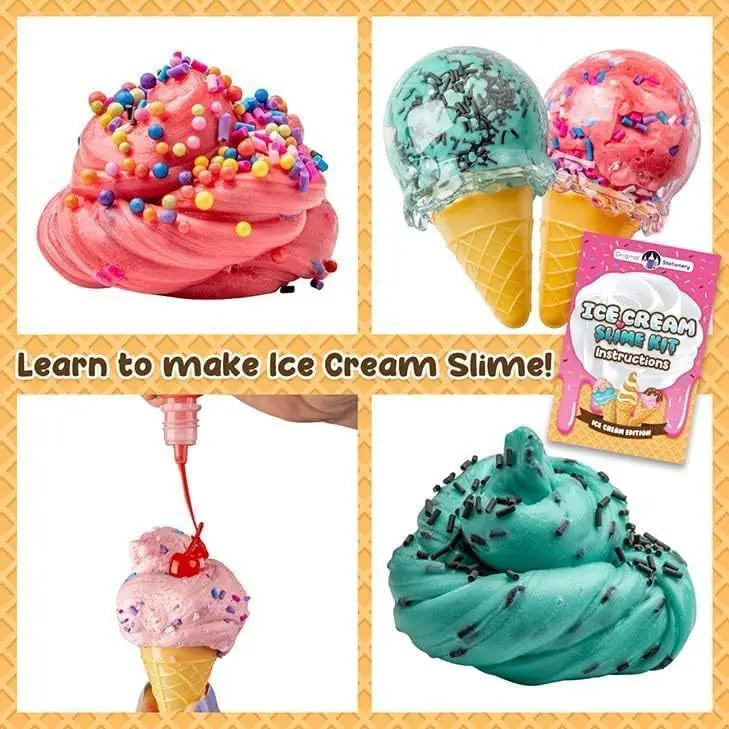 Kit per Creare Slime, Argilla Cristallina Effetto Gelato, Set Fai-da-Te per Bambini, Argilla Modellabile Non Tossica