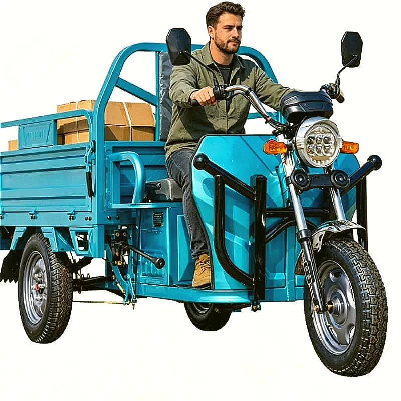 Cargo Electric Tricycle 3 Wheel 60V 1500W 400kg Load Flatbed For Farm Warehouse Logistics Industrial Transport Customized - view 2