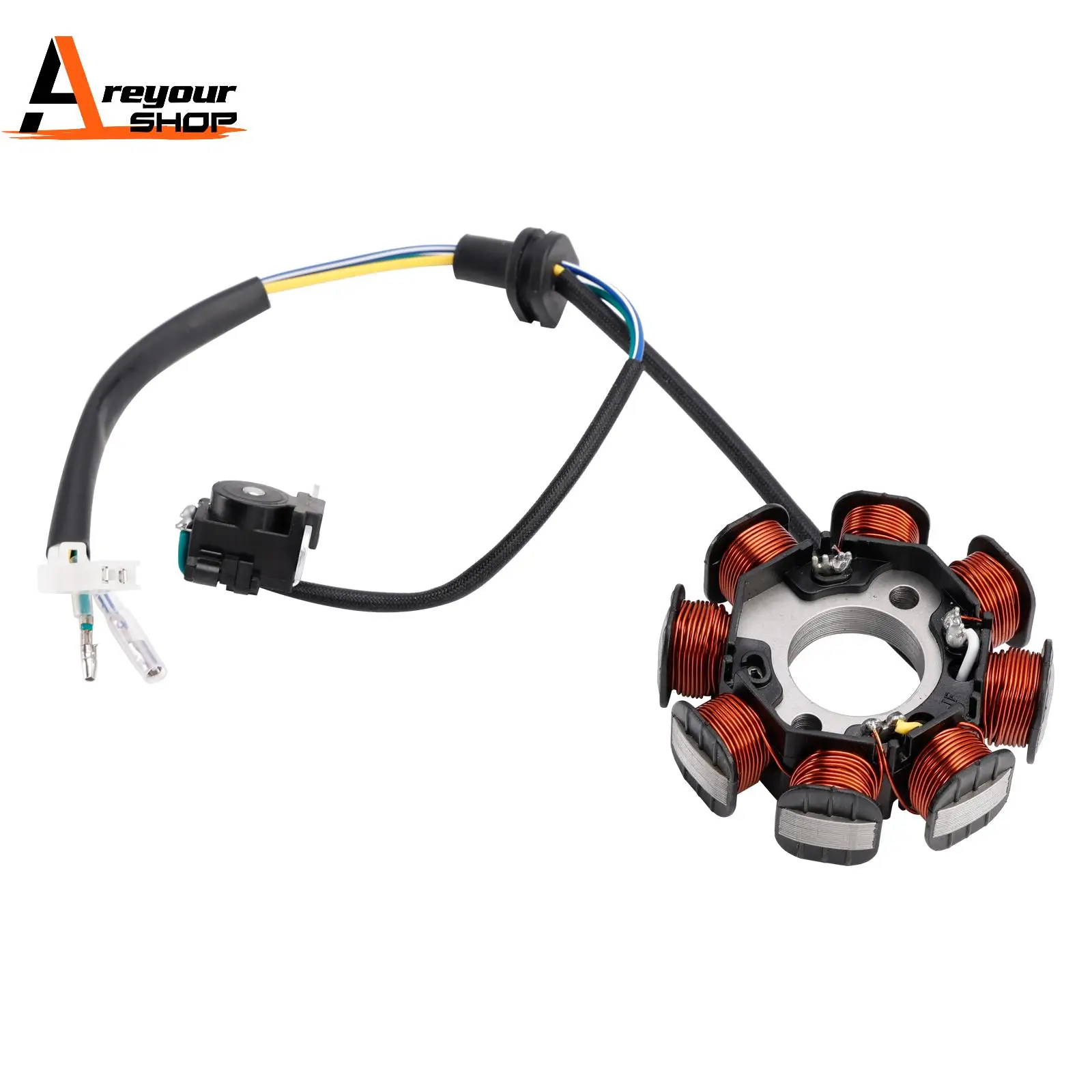 

8 КАТУШКА — 4 ПРОВОДА — СТАТОР В СБОРЕ ДЛЯ ПОЛЕВОЙ КАТУШКИ MODENAS KRISS 120