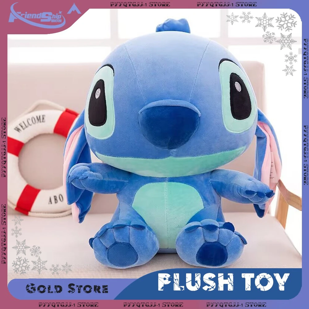 

Kawaii Lilo & Stitch плюшевая кукла Stitch игрушка Disney мягкая игрушка-подушка пара синий розовый модель для рождественского подарка домашний декор