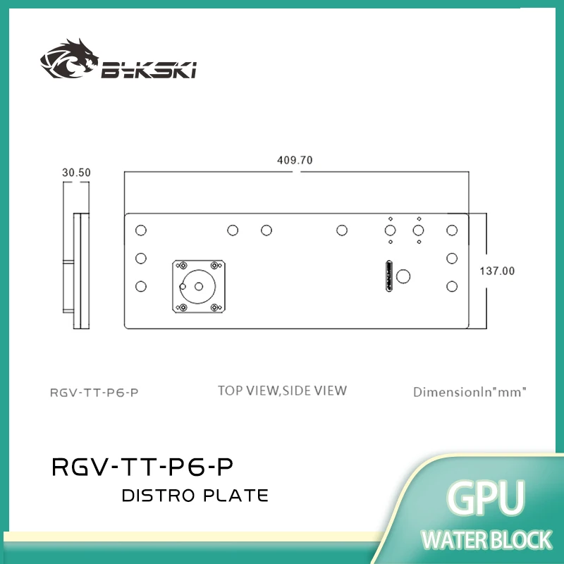 Placa de distribución acrílica Bykski para caja Thermaltake Core P6 TG, enfriador de agua en lugar de depósito/RGV-TT-P6-P eficiente y atractivo