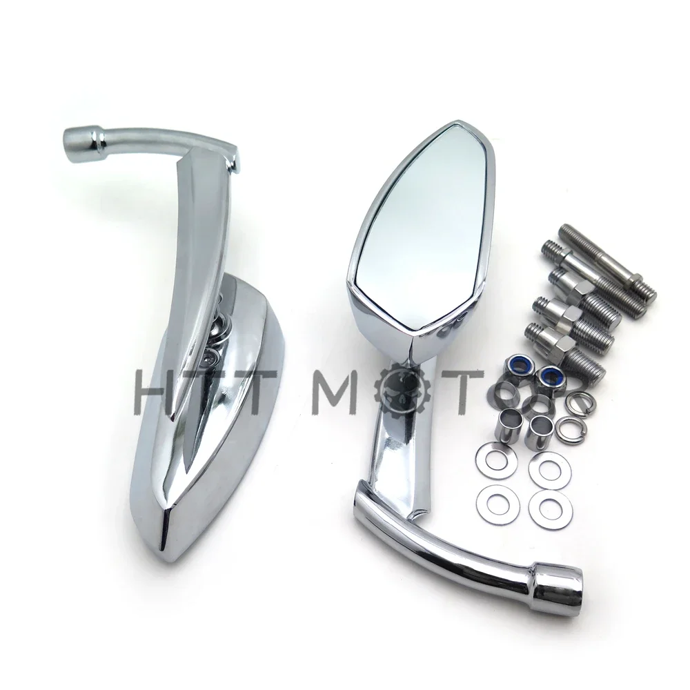 Motorcycle Mirror For Harley Yamaha Suzuki Intruder Volusia Boulevard CHROME Spear Blade Rearview Mirror