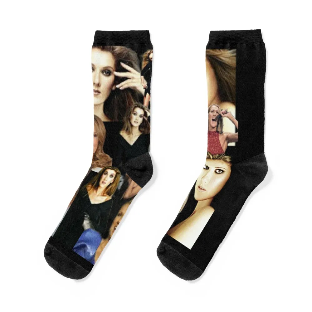 

Celine Dion Collage Socks Soccer Antiskid soccer gym christmas gift Socks Man Women's