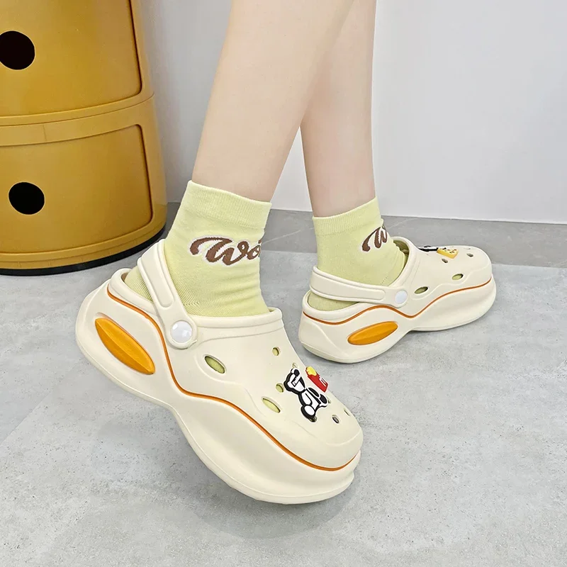 2023 Cute Decor for Women Vented Sandals Outdoor Women Slippers Thick Sole Fashion Charms Shoes Women Summer Sandals for Girls