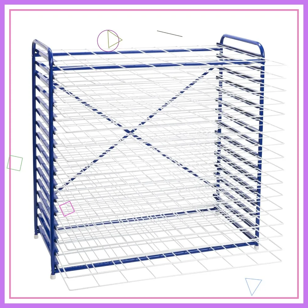 

Art Drying Rack, 26x18x26 inch Metal Shelves for Paintings, Wall Mount or Tabletop