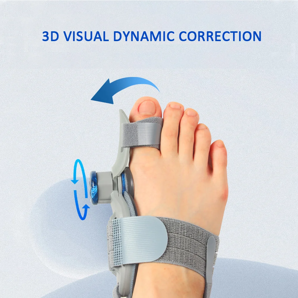 Toe Separator Bunion Toe Corrector Straightener Hallux Valgus Pedicure Foot Care Tool Orthopedic Adjustable Left/Right Universal