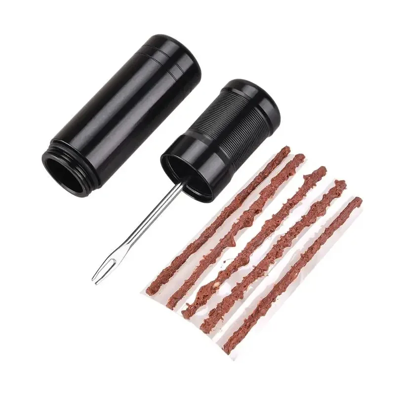 Bike Tubeless Tire Repair Kit Slug Plug Stopper Rubber Bacon Strips and Insertion Tool For Fixing Puncture Flat Road MTB Bicycle