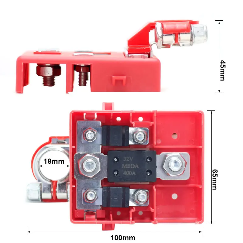 Car 32V 400A Quick Release Fused Battery Distribution Terminal Clamp Pile Head Connectors For Caravans camper Boat Truck