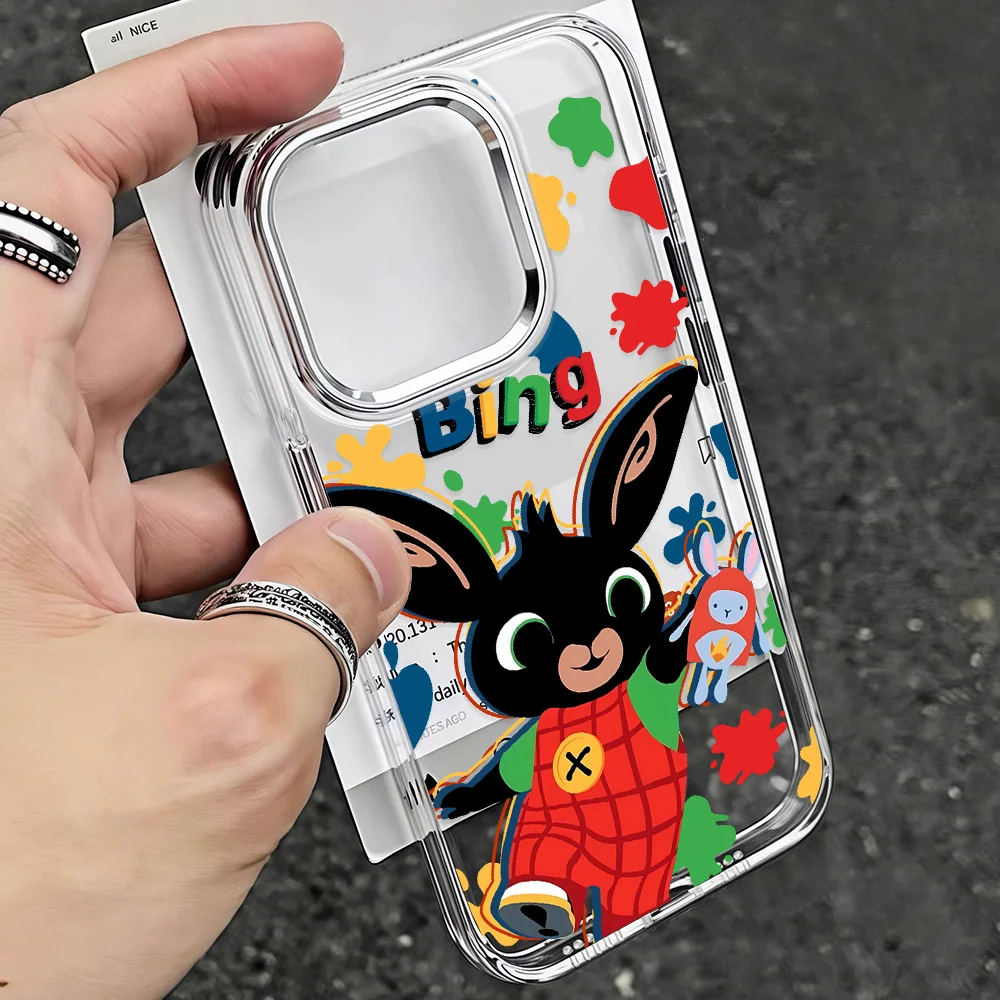 Cartoon Art Bing Bunnys Phone Case for IPhone 17 16e 16 15 14 13 12 11 Mini Pro Max X XR XSMAX 8 7 Air Plus Clear Soft Cover