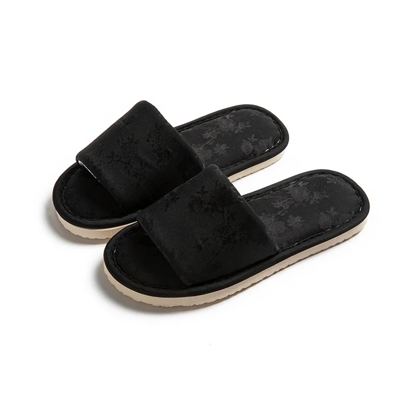 2026 Women Slippers Chinese Style Indoor Platform Slippers Women Silk Shoes Flower Print Thick Sole Daily Home Floor Slides - view 6