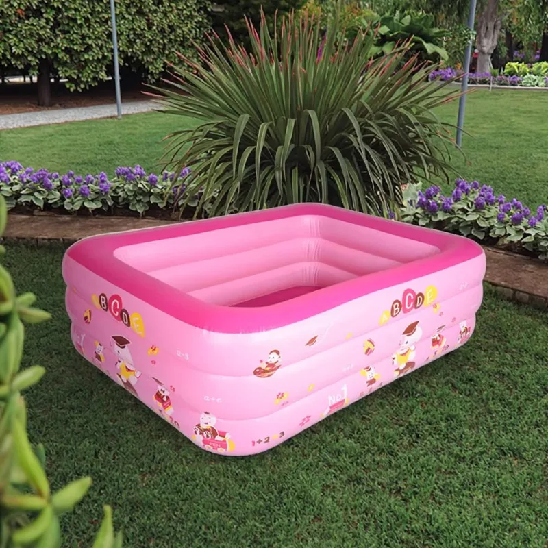 

Wholesale Portable PVC Inflatable Rectangular Swimming Pool for Adults & Kids Logo Outdoor Family Use Kids Paddling Pools
