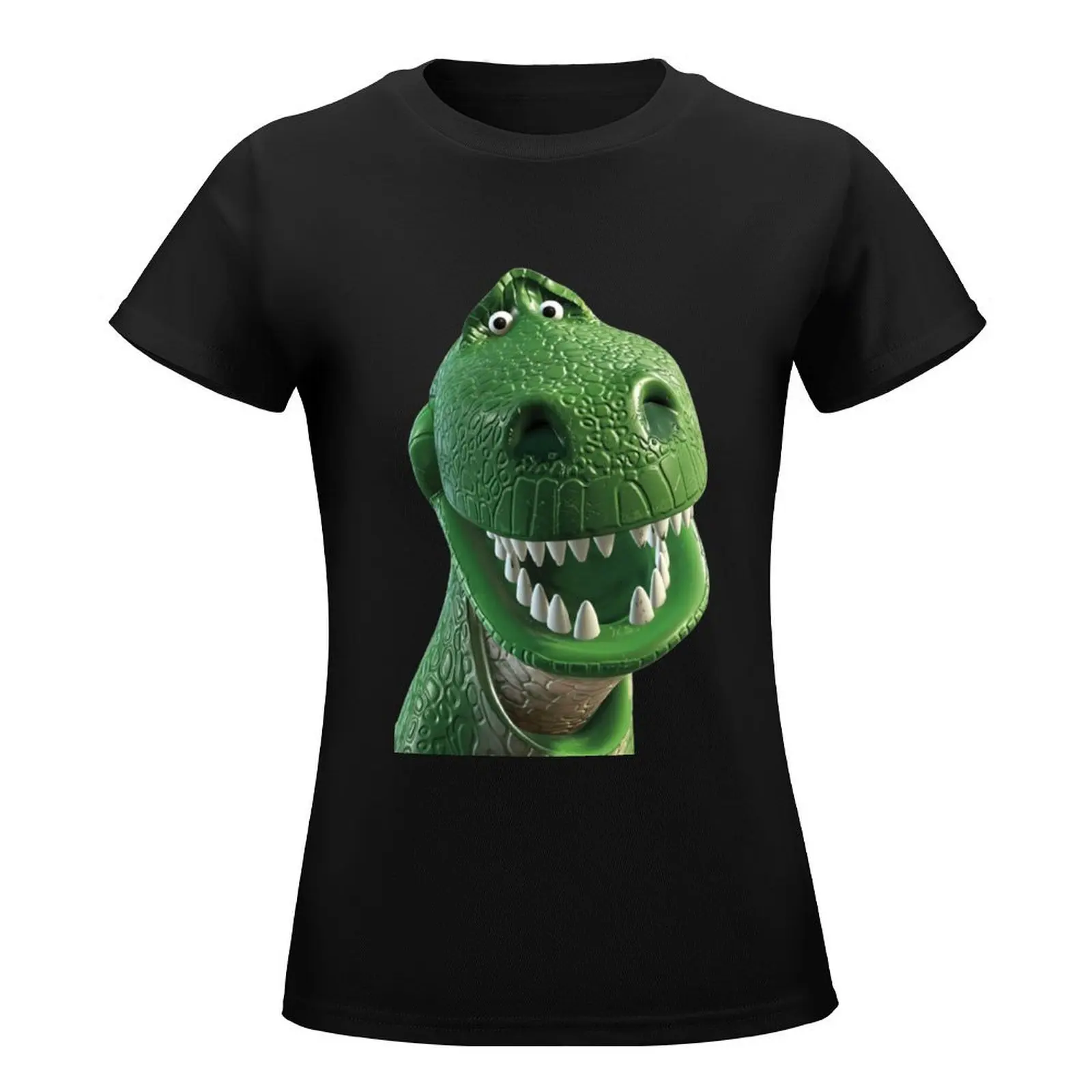 Rex dinosaur T-Shirt summer tops shirts graphic tees Women's summer blouses 2024