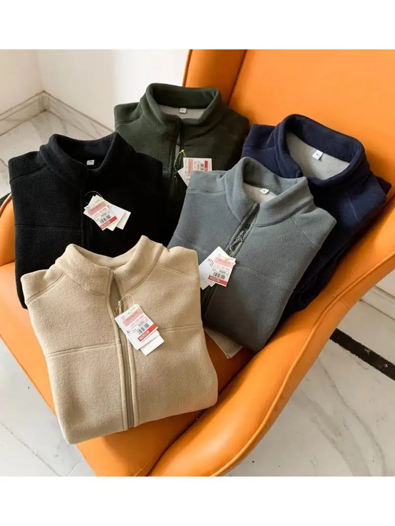 

Мужская повседневная теплая верхняя одежда Thiened Fce с воротником-стойкой на осень-зиму, свободная посадка на молнии Faion Urb...