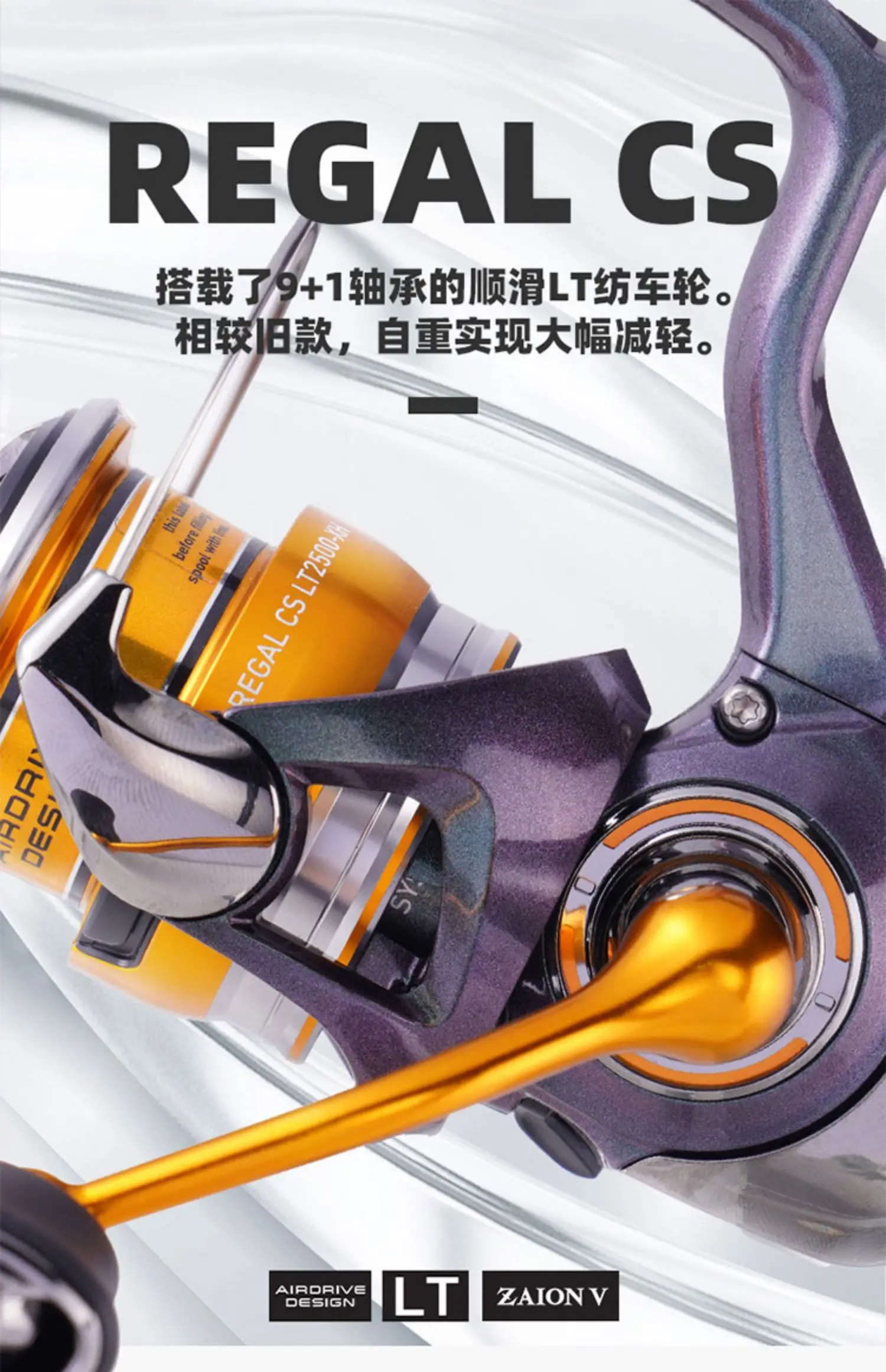 24 DAIWA REGAL CS LT Spinnrolle 9+1BB Maximale Bremskraft 5-12kg Angelrolle mit tiefer Spule für lange Würfe und zum Spinnfischen – Detail 1