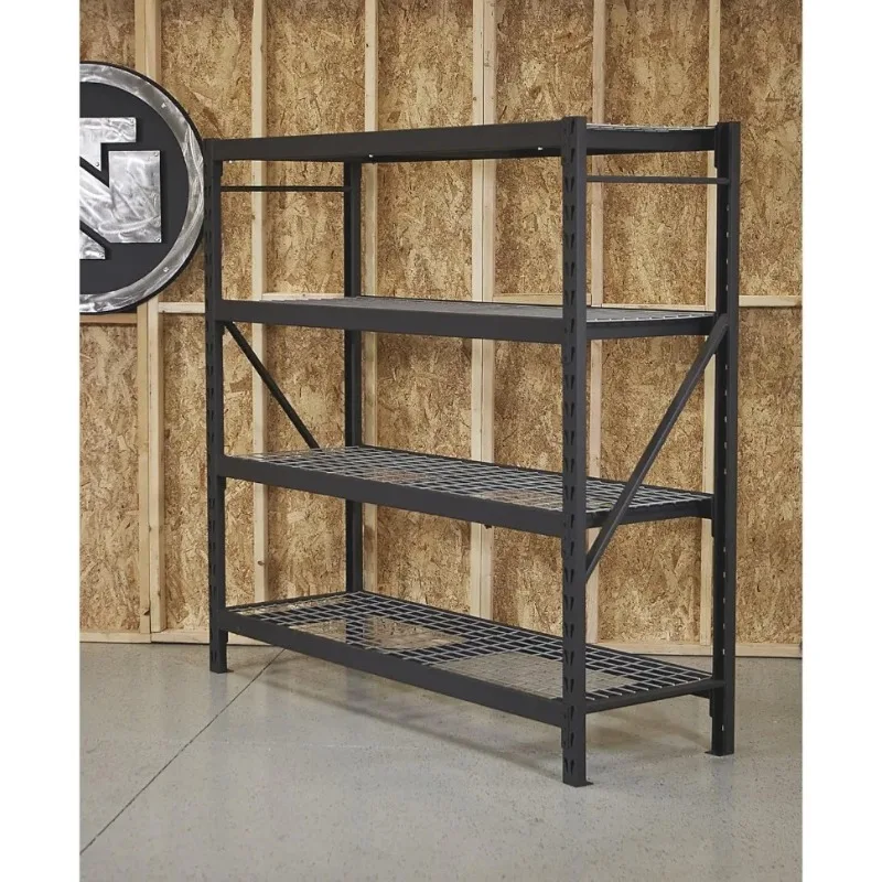 

Ironton 4-Tier Industrial Shelving Rack - 77in.W x 24in.D x 72in.H