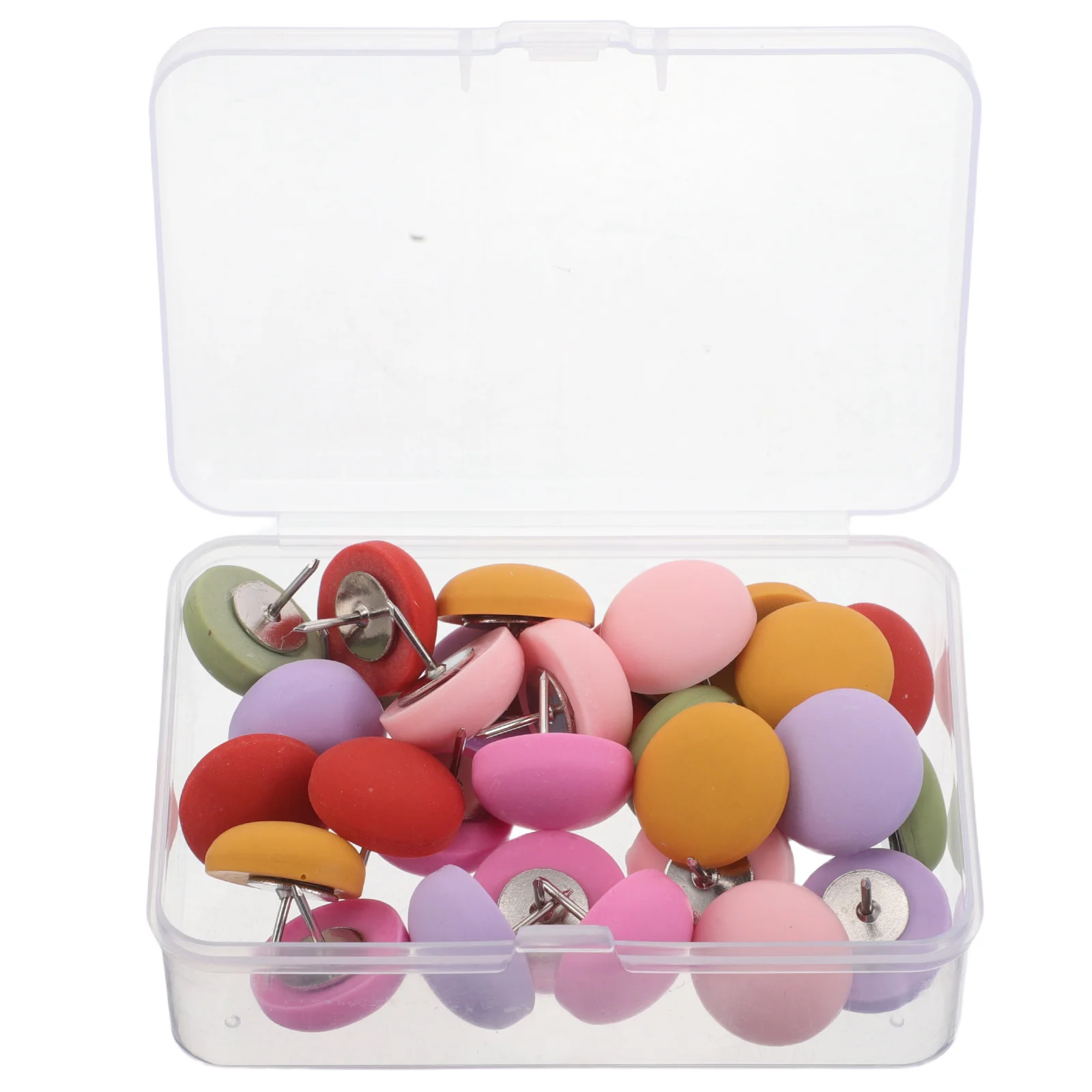 

30Pcs Macaroon Matte Push Pins Half Circle Decorative Thumbtacks Cork Board Calendar Photo Map Pin Office Bulletin Board Tacks