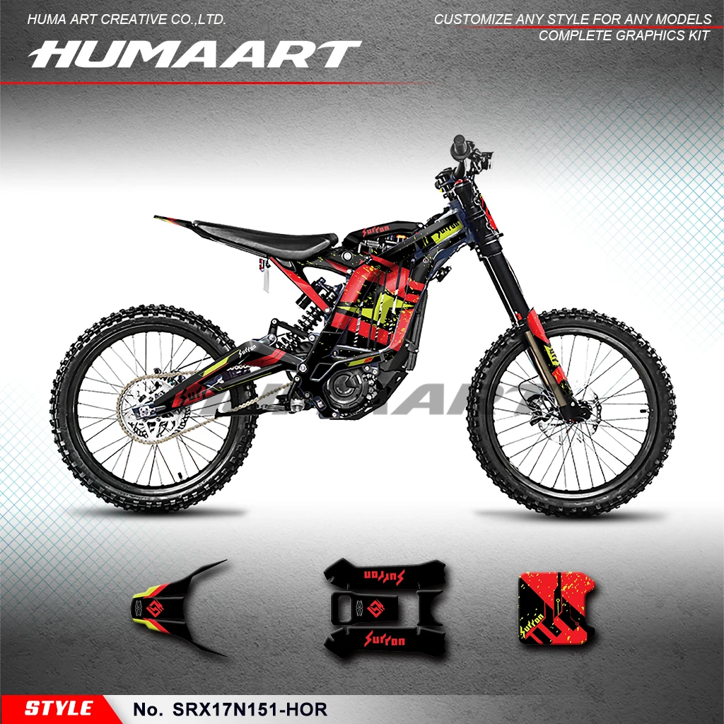 

HUMAART Custom Motorcycle Stickers Adhesive Decal for Sur Ron Sur-Ron Light Bee X/S Bike Segway X160 X260, Rebuild,SRX17N151-HOR