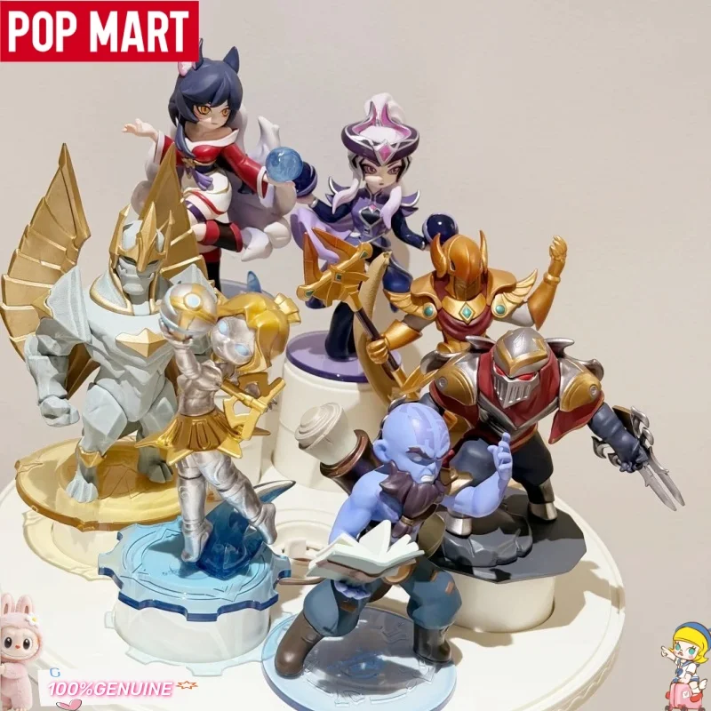 POPMART League Of Legends Série Ícones do Mid Lane Caixa Surpresa Figura de Ação Genuína Modelo de Brinquedo Colecionável Decoração de Mesa de Jogo Presente para Adultos