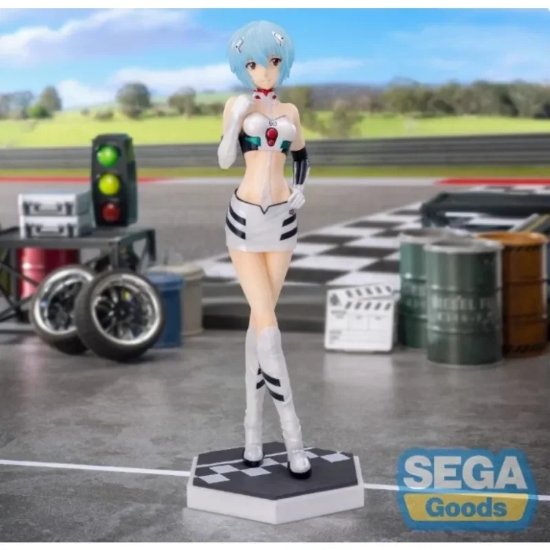 SEGA Original Rebuild of Evangelion Figurka anime Ayanami Rei Racing Queen Długie włosy Figurka akcji Zabawki dla dzieci Prezent Kolekcjonerski