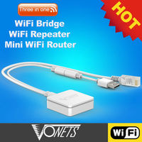 VONETS 2.4GHz Wifi Router/Bridge WiFi Range Extender Signal Repeater Portable Ethernet cable RJ45 to WiFi for hotel VAR11N-300
