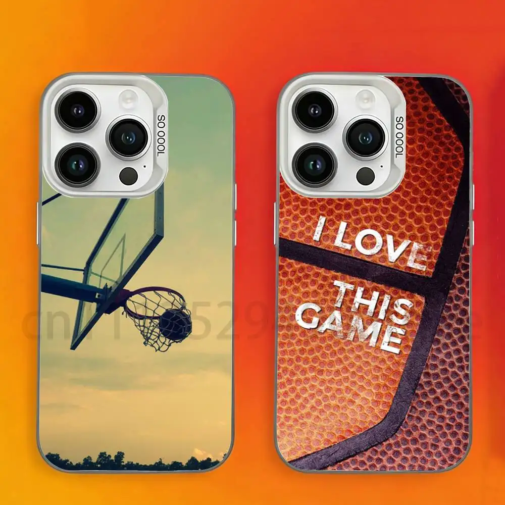 Basketball Sport Phone Case For iPhone 17,16,15,14,13,12,11,Pro,Max,Plus,Mini, Matte Shockproof Case