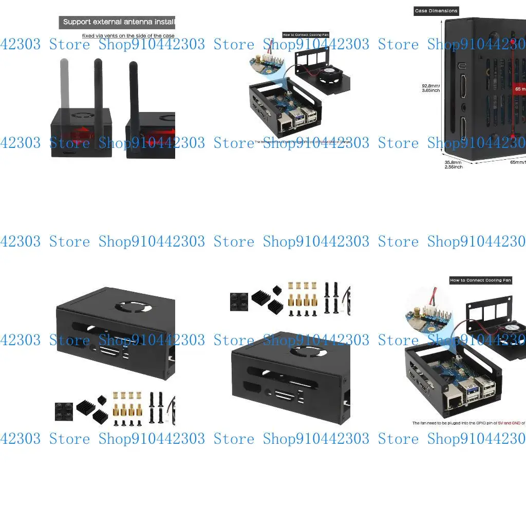 

L4MD Metal Enclosure For Orange 5 (N515) Easy Installation And Access To Ports with Cooling Fan And Aluminum Heatsink