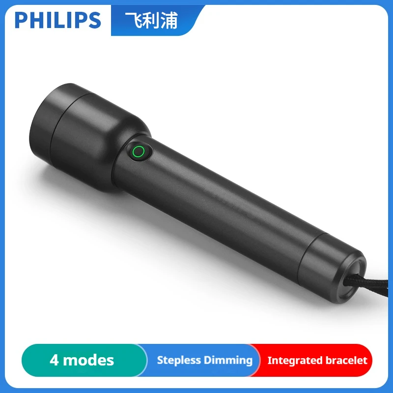 2025 New Philips 1236 Flashlight LED With Type-C 18650 Rechargeable Battery Fishing Torch EDC Light Camping Self Defense